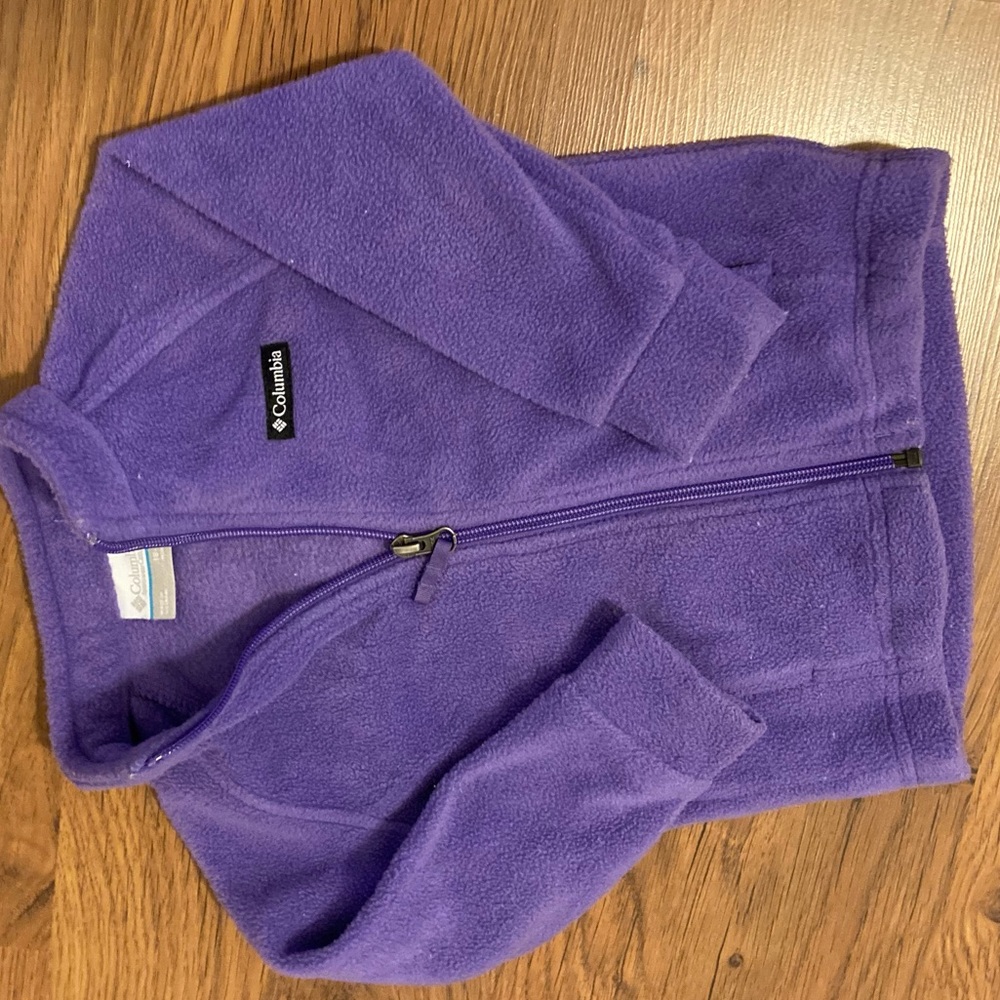 Columbia Full Zip Fleece, Purple, 18-24 months